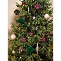 The Very Collection Bumper Pack & Of 50 Christmas Tree & Baubles In Assorted Shapes - Green & White