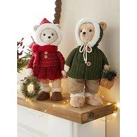 The Very Collection Set Of 2 Standing Christmas Bear Decorations