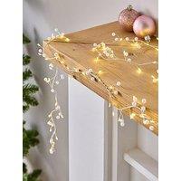 The Very Collection 100 Led Battery Operated Pearl Cluster Christmas Lights