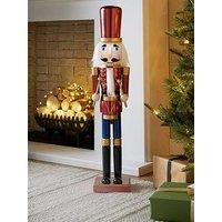 The Very Collection Large Wooden & Nutcracker Christmas Decoration - 75 Cm
