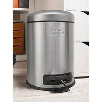 Black & Decker B+D 5L Dome Lid Pedal Bin - Stainless Steel