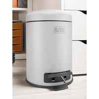Black & Decker B+D 5L Dome Lid Pedal Bin - Grey