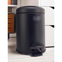 Black & Decker B+D 5L Dome Lid Pedal Bin - Matt Black