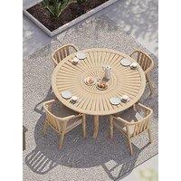 Royalcraft Maris 4-Seater Round With Riven Chairs