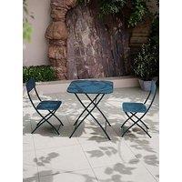 Royalcraft Venice Folding Bistro Set - Caribbean Blue