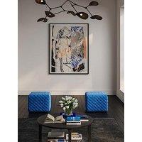 Lpd Home Colline Small Cobalt Pouffe