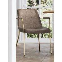 Lpd Home Set Of 2 Carlo Taupe Dining Chairs With Arms