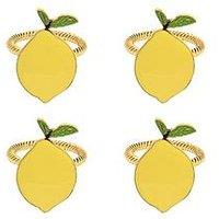 Hestia Set Of 4 Lemon Napkin Rings