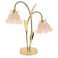 Hestia Floral 2 Stem Led Table Lamp - Gold