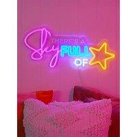 Hestia Signography Neon Collection Wall Sign With Usb - There'S A Sky Full Of 'Stars'