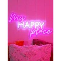 Signography Neon Collection Wall Sign With Usb - My Happy Place