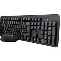 Trust Ody Ii Wireless Keyboard And Mouse Combo With Silent Keys For Pc/ Laptop - Uk Layout, Black