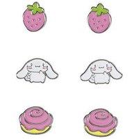 Hello Kitty Pack 3 Earrings Cinnamoroll