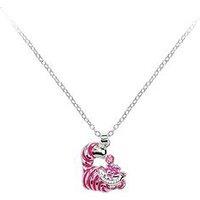 Disney Cheshire Cat Pendant Necklace With Stone - Pink