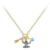 Disney Charm Necklace With Stones - Gold