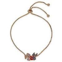 Disney Gold Plated Stitch And Angel Heart Lariat Bracelet - Multi