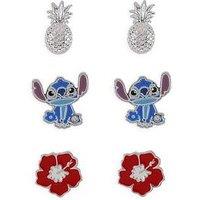 Disney Silver Plated 3Pc Stud Earring Set - Multi