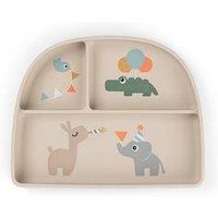 Done By Deer Stick And Stay Compartment Plate Celebration Sand