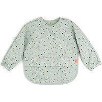 Done By Deer Sleeved Pocket Bib Happy Dots Green