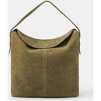 Accessorize Fold Top Suede Shoulder Bag
