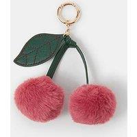 Accessorize Fluffy Cherry Bag Charm