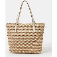 Accessorize Stripe Raffia Shoulder Bag