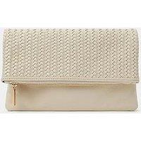 Accessorize Woven Leather Clutch Bag