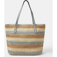 Accessorize Stripe Raffia Shoulder Bag