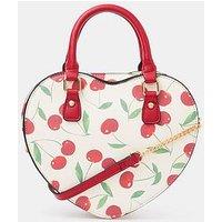 Accessorize Cherry Print Heart Crossbody Bag