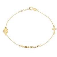 The Love Collection 9Ct Yellow Gold Rosary Bracelet 18Cm/7'-19Cm/7.5'