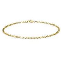 The Love Collection 9Ct Yellow Gold Belcher 65 Round Bracelet 18Cm/7'