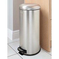 Black & Decker B+D 30L Dome Lid Pedal Bin - Stainless Steel