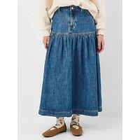 Accessorize Denim Midi Skirt