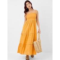 Accessorize Shimmer Smocked Midi Dress