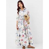 Accessorize Floral Print Belted Maxi Dress