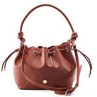 Moda In Pelle Ruched Eyelet Detail Knot Bag