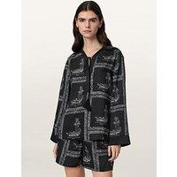 Allsaints Lettie Pleated Long Sleeve Shirt - Black