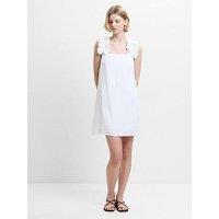 French Connection Linen Blend Ruffle A-Line Mini Dress