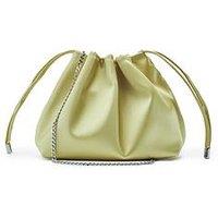 Moda In Pelle Ruched Bucket Shoulder Bag