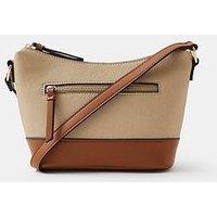 Accessorize Two Tone Canvas Crossbody Bag