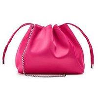Moda In Pelle Ruched Bucket Shoulder Bag