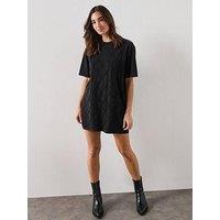 Allsaints Darcey Relaxed Fit Mini T-Shirt Dress - Black