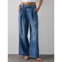 Allsaints Haze Pleat Jean - Blue