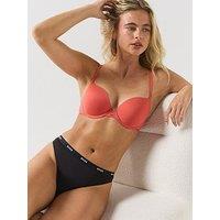 Boss Womens Stretch Jersey Logo Waistband Thong - Black