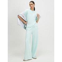 River Island High Waist Neo Premium Co-Ord Wide Leg Jogger - Green
