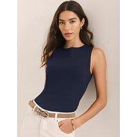 Mint Velvet Layering High Neck Vest - Navy