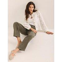 Mint Velvet Ivory Lace Knit Jacket