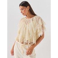 Boss C_Bennedy Frill Top - Yellow