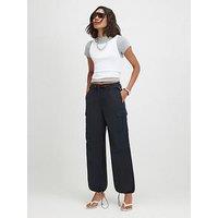 River Island Women'S Multi-Pocket Utility Cargo Trousers - Navy