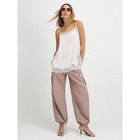 River Island Multi Pocket Utility Cargo Trousers - Beige